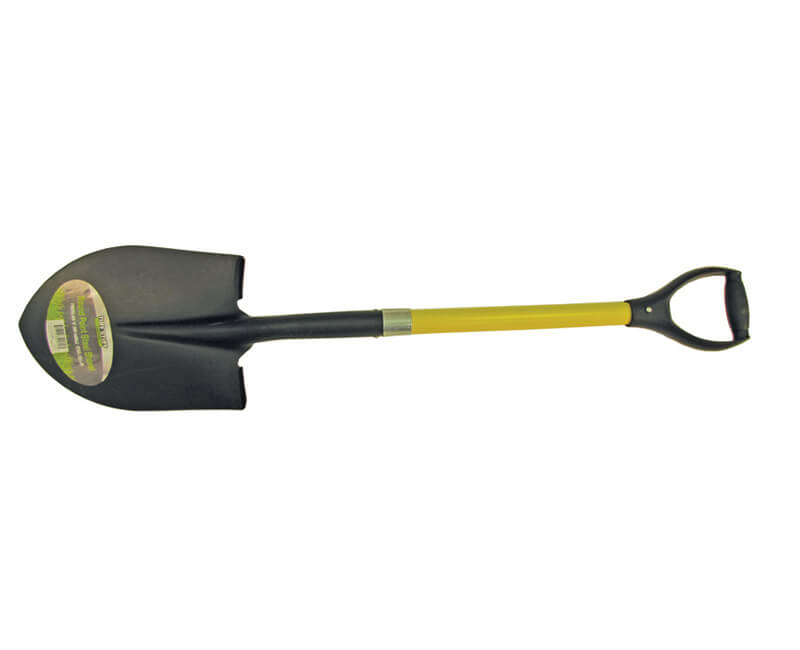 Round Point Ergo Shovel - D-Grip Fiberglass Handle