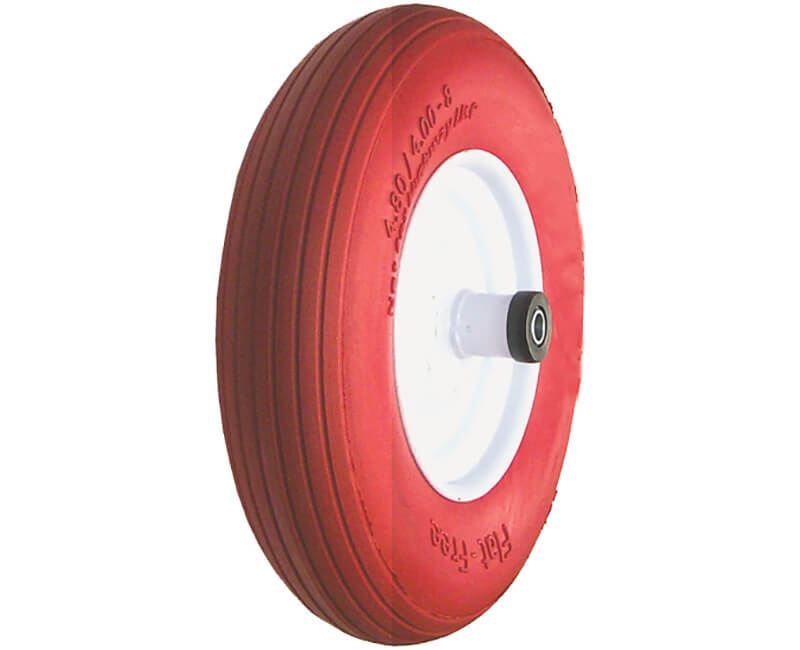 16" X 4" Wheelbarrow Wheels - Flat Free Foam