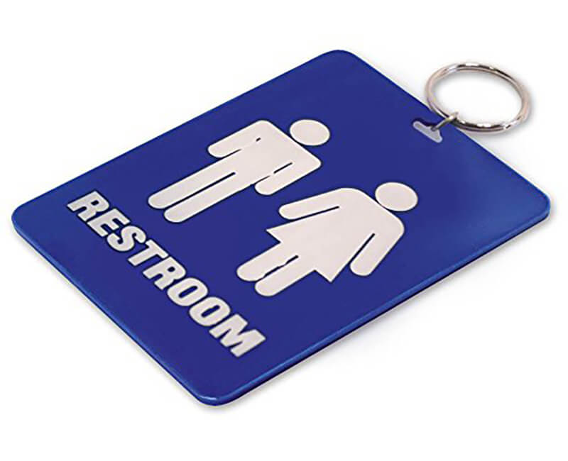 Restroom Key Tags With Ring - Men & Women 10 Per Pack