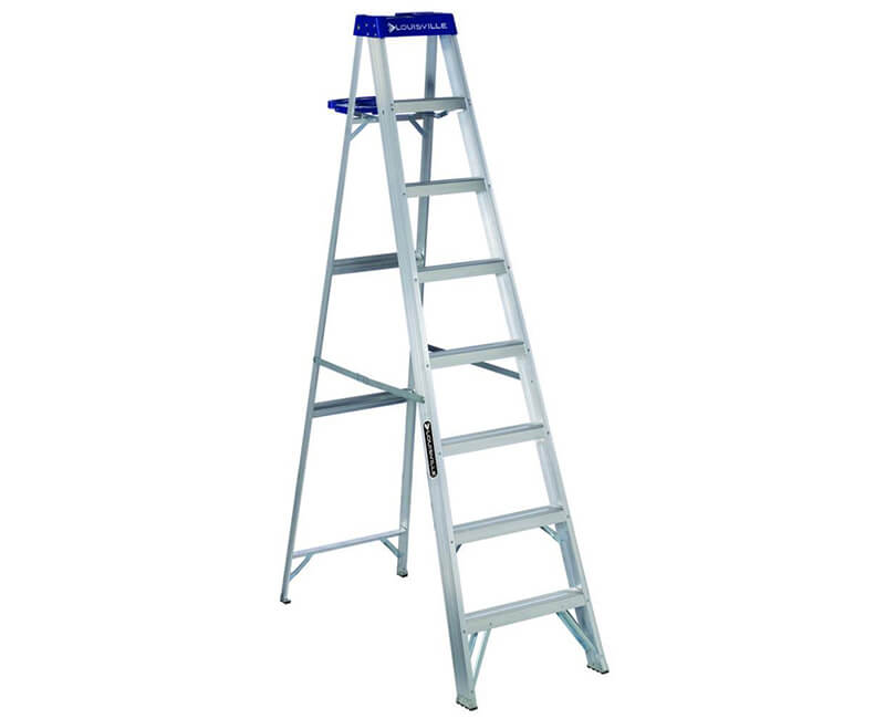 8' Aluminum Step Ladder With Pail - 250 Lbs. Type 1