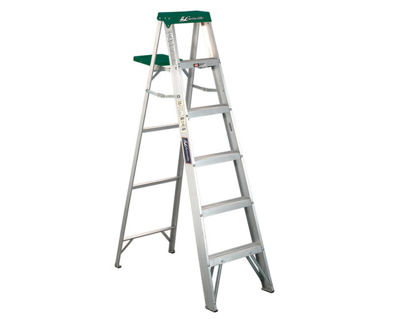 6' Aluminum Step Ladder With Pail - 225 Lbs. Type 2