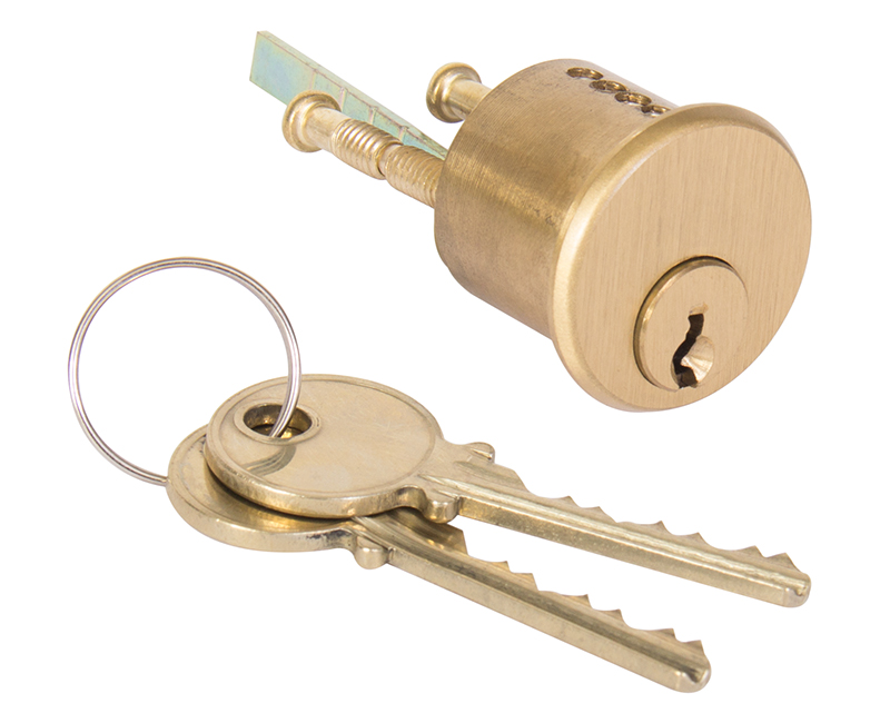 High Security Rim Cylinder With 2 Angle Cut Keys