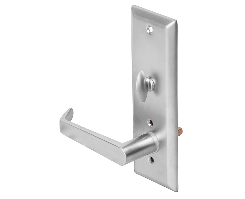 2-1/4" x 7" Left Hand Escutcheon Plate W/ Lever Handle & Turn Knob Hole - 26D Finish