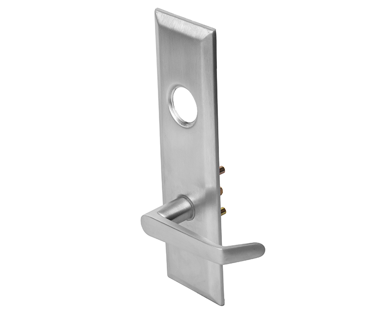 2-3/4" x 10" Right Hand Escutcheon Plate W/ Lever Handle & Turn Knob Hole - 26D Finish