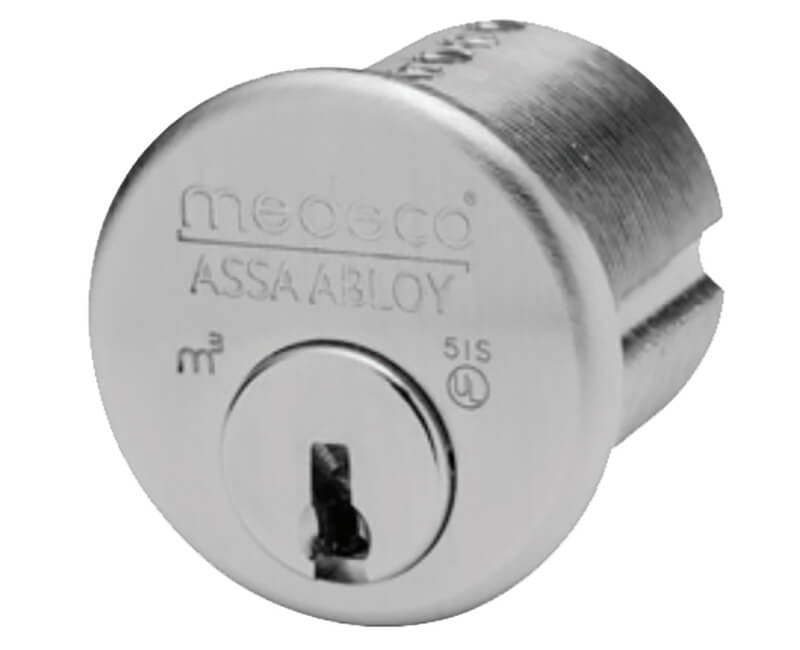 1" Medeco Mortise Cylinder - US26D KA3