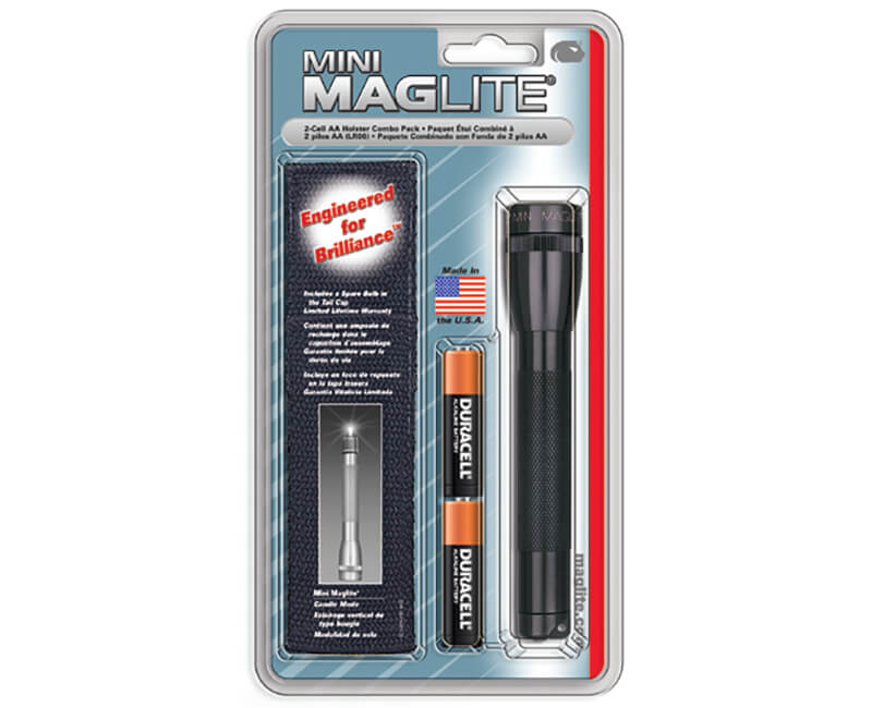 Mini Mag-Lite AA Flashlight - Black Carded
