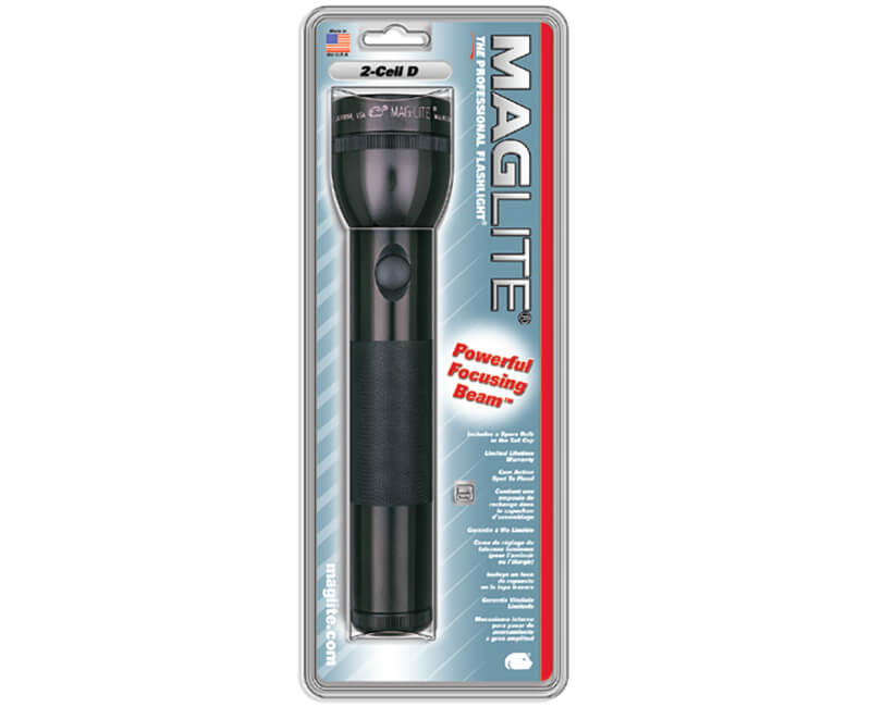Mag-Lite 2 Cell D Flashlight - Black Carded