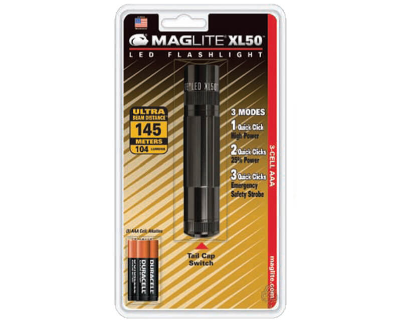 Mag XL50 AAA LED Flashlight - Black