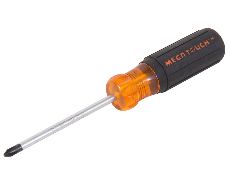 P2 X 4" Screwdriver With Rubber Grip - Carded