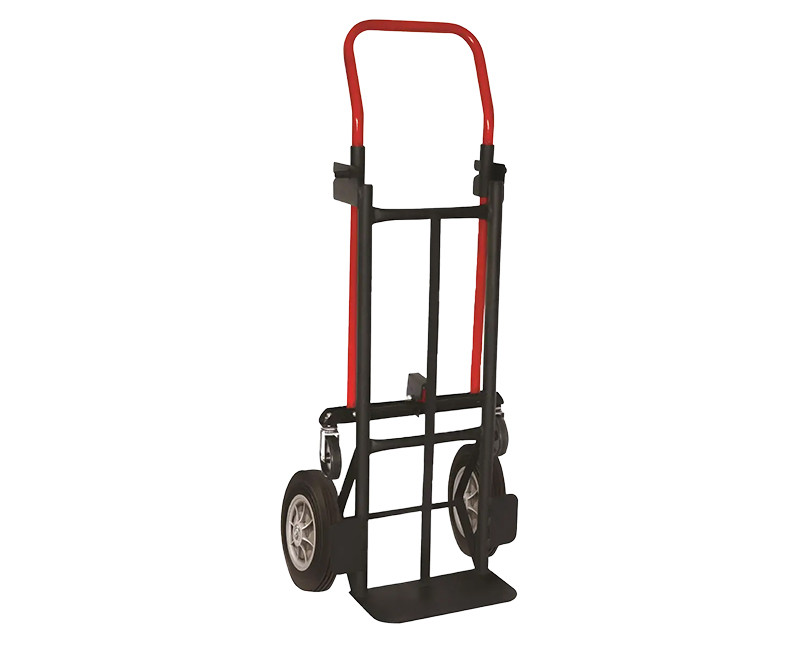 MILWAUKEE HAND TRUCK NO PINS NEEDED QUICK LATCH CONVERTIBLE 800LB VERT, + HORIZONTAL