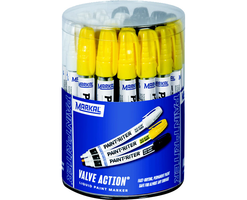 VALVE ACTION PAINT MARKER 12 WHITE, 12 YELLOW, 12 BLACK