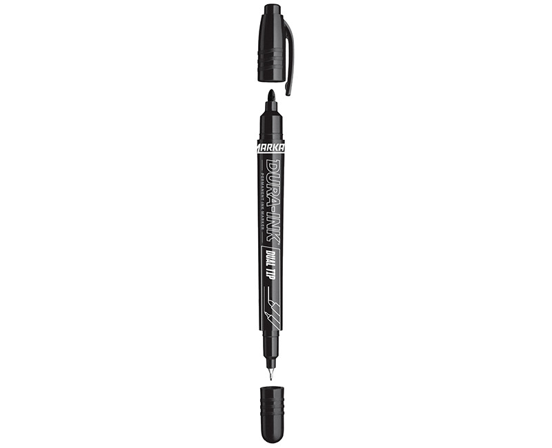 DUAL SIDED INDUSTRIAL INK MARKER BLACK SHARP POINT + PEN