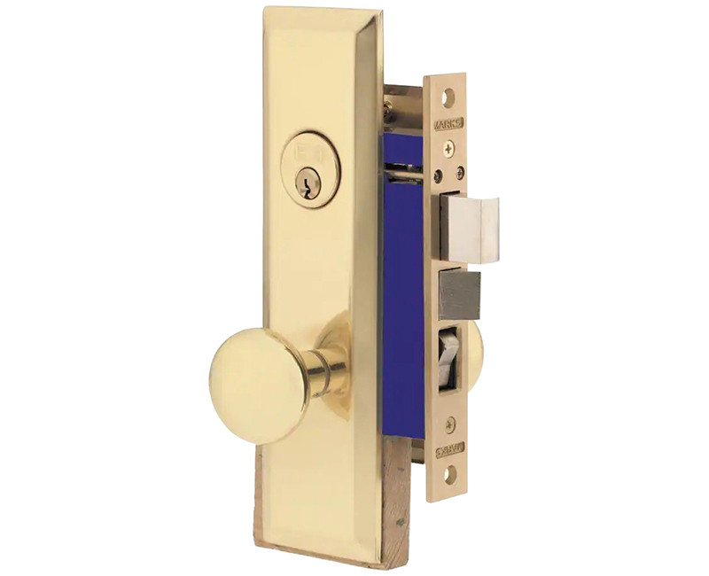 MORTISE LOCKSET ENTRY STANDARD TRIM 1-1/4" X 8" FACEPLATE 2-1/2" BACKSET LEFT HAND