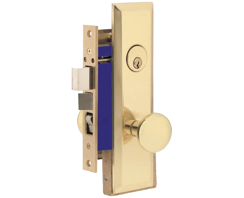 MORTISE LOCKSET ENTRY STANDARD TRIM 1-1/4" X 8" FACEPLATE 2-1/2" BACKSET RIGHT HAND