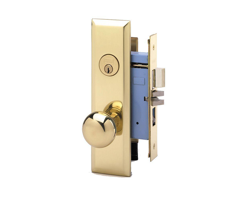 Apartment Mortise Lockset With Bolt Latch & Rocker - Left Handed