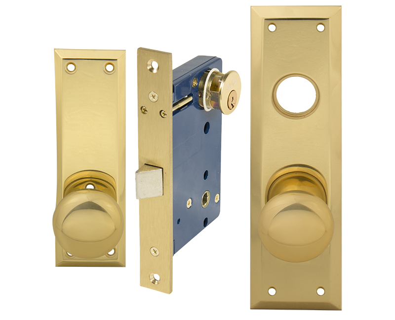 Vestibule Mortise Lockset Plach Only - Right Handed