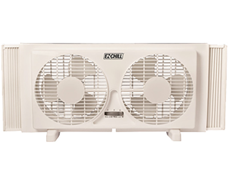 EZ-Chill - 9" Portable Twin Window Fan - White