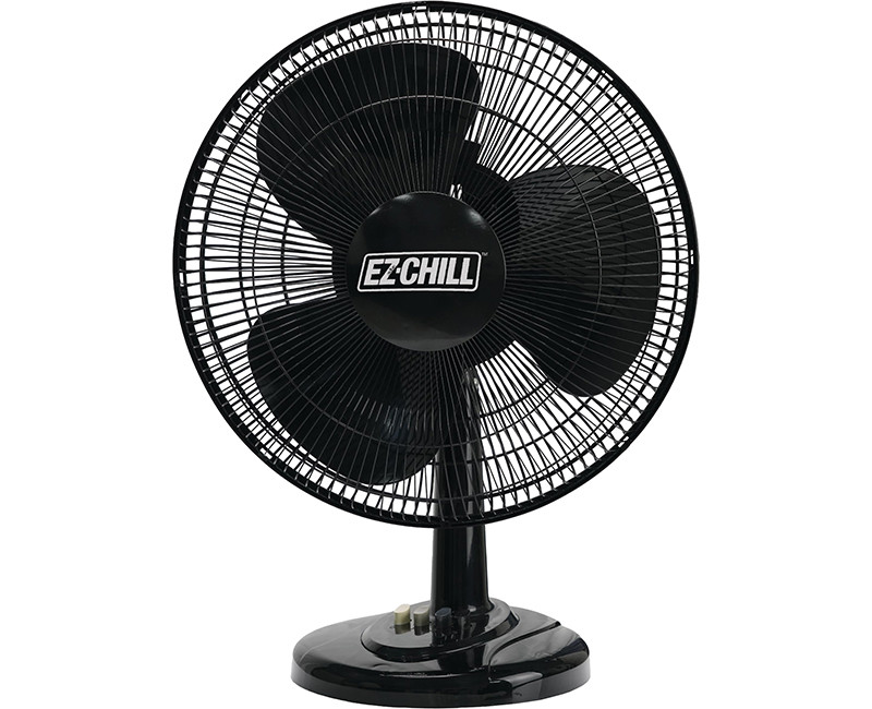 EZ-Chill - 16" Oscillating Table Fan - Black