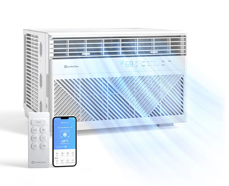 8000 BTU WINDOW AIR CONDITIONER W/REMOTE &WIFI