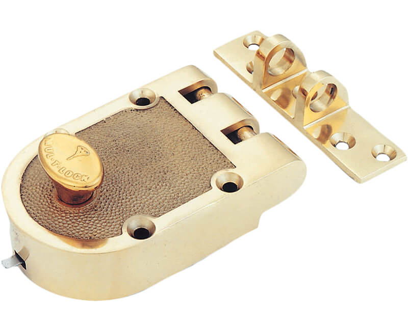 Jimmyproof Deadlock - Polished Brass