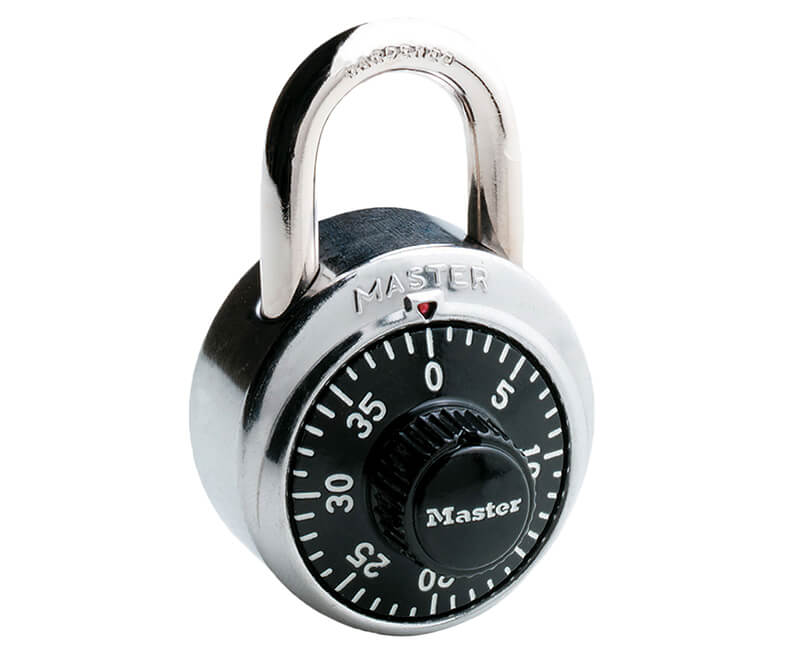 1-7/8" Stainless Steel Combination Lock - Black Dials Carded