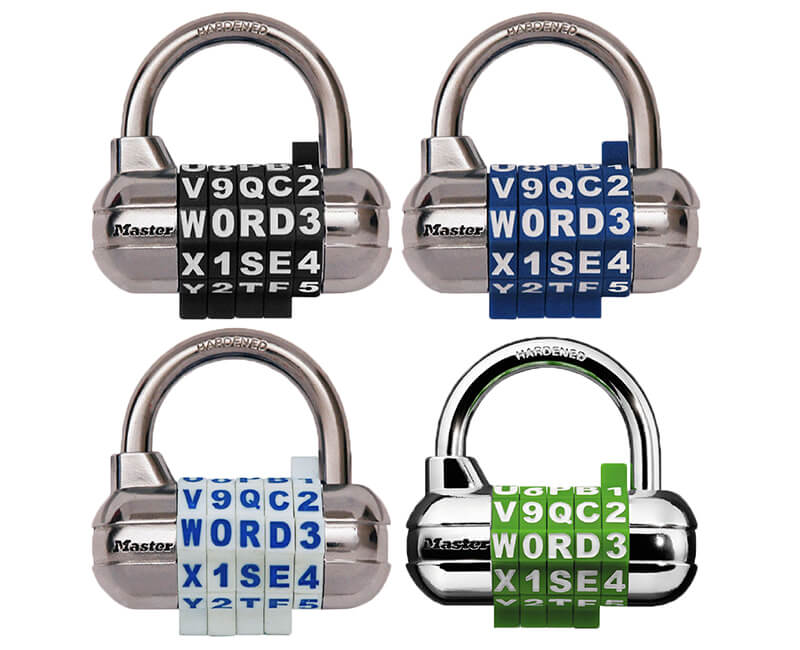 2-1/2" Set Seeel Combination Lock - Letters & Numbers