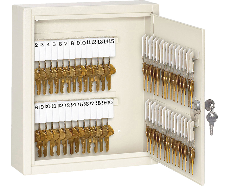 12.25" H x 10.75" W x 3" D Heavy Duty Key Cabinet Holds 60 Keys