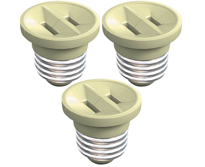 Socket To Outlet Adapters - Brown 3 Pack