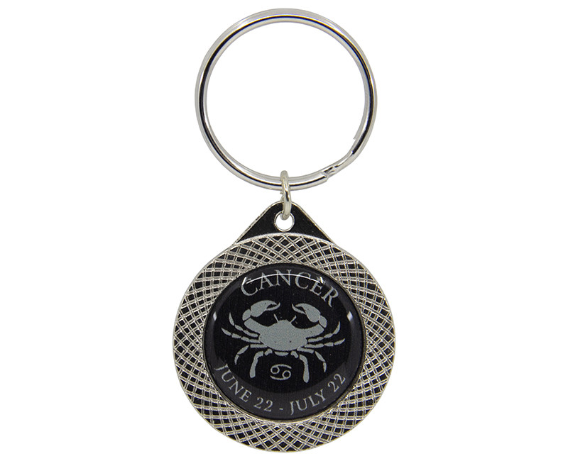 ZODIAC KEYCHAIN BLACK CANCER