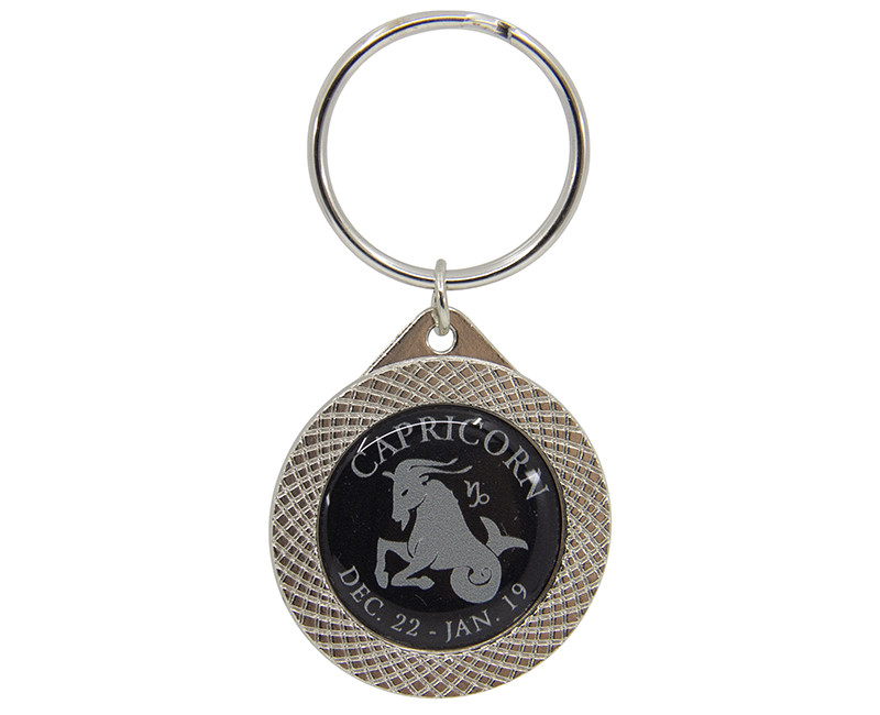 ZODIAC KEY CHAIN BLACK CAPRICORN