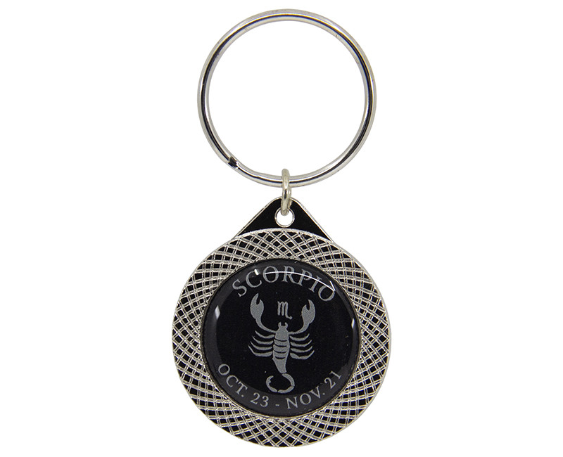 ZODIAC KEY CHAIN BLACK SCORPIO