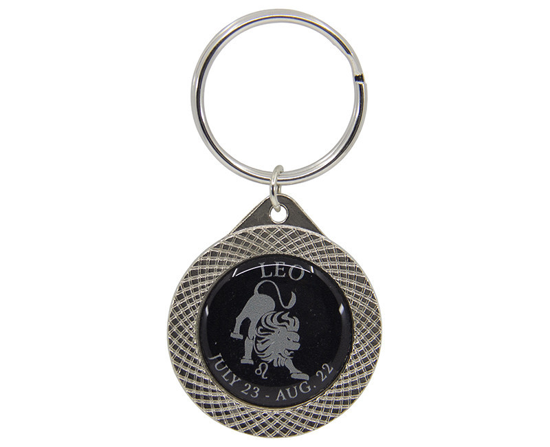 ZODIAC KEY CHAIN BLACK LEO