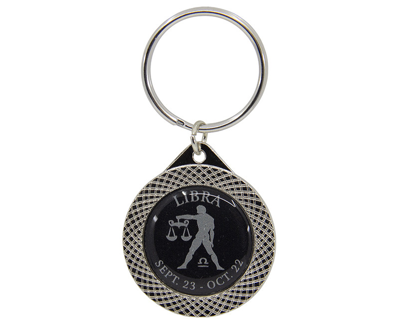 ZODIAC KEY CHAIN BLACK LIBRA