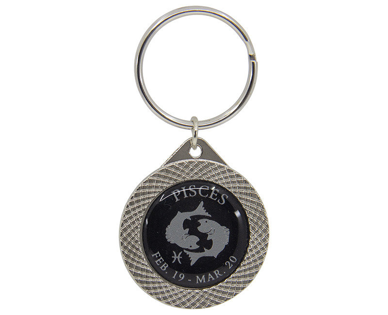 ZODIAC KEY CHAIN BLACK PISCES