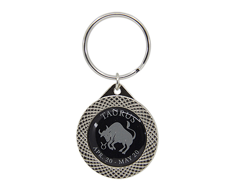 ZODIAC KEY CHAIN BLACK TAURUS