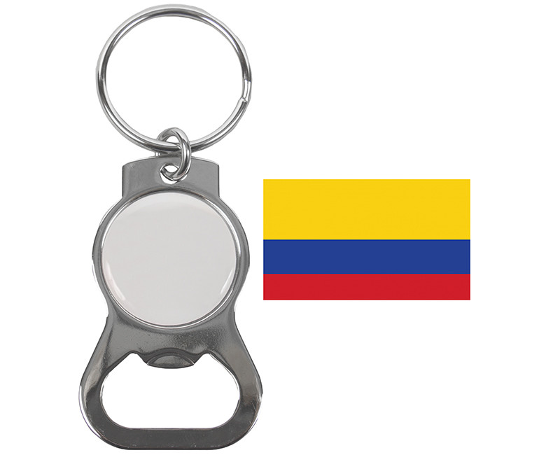 Columbia Key Chain Nickel Plated W/ Bottle Opener