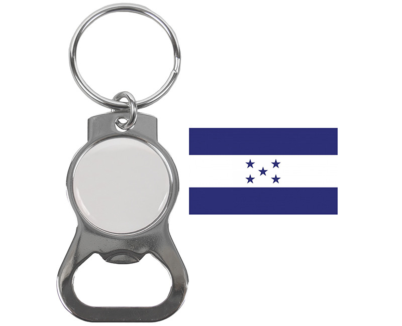 Honduras Key Chain Nickel Plated W/ Bottle Opener