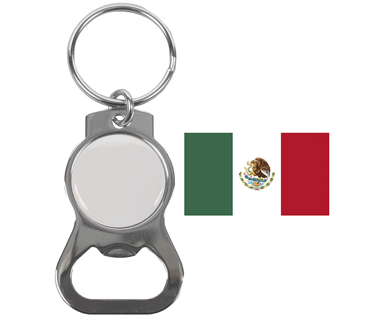 Mexico Key Chain Nickel Plated W/ Bottle Opener