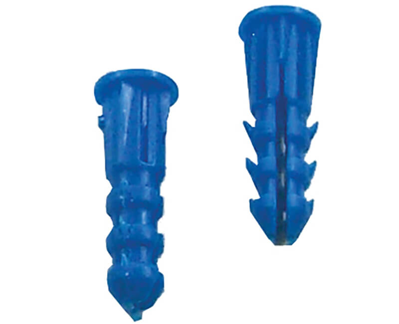 Plastic Anchors 10-12 Blue - Carded