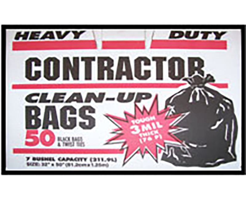 3 Mil Contractor Bags 42 Gal 32 x 50 - 50 Ct. Boxed