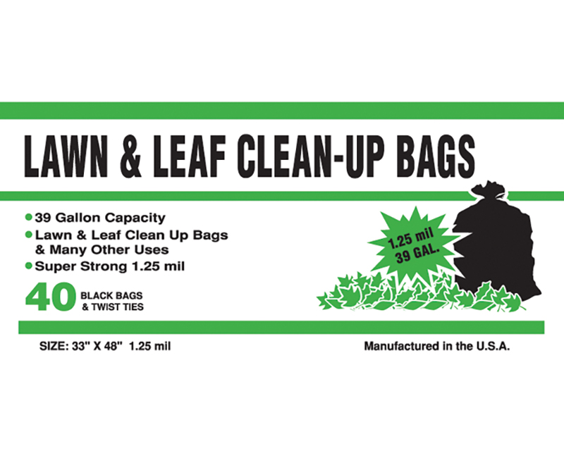 1.25 Mil Lawn & Leaf 39 Gal 33 x 48 - 40 Ct. Boxed