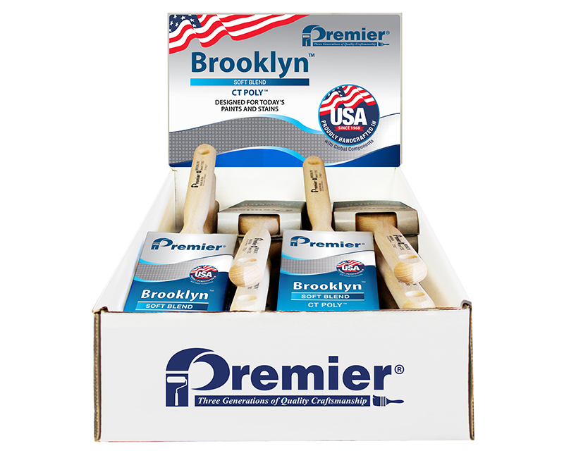 16PC BROOKLYN 2-1/2" ANGLE SASH BRUSH COUNTER DISPLAY