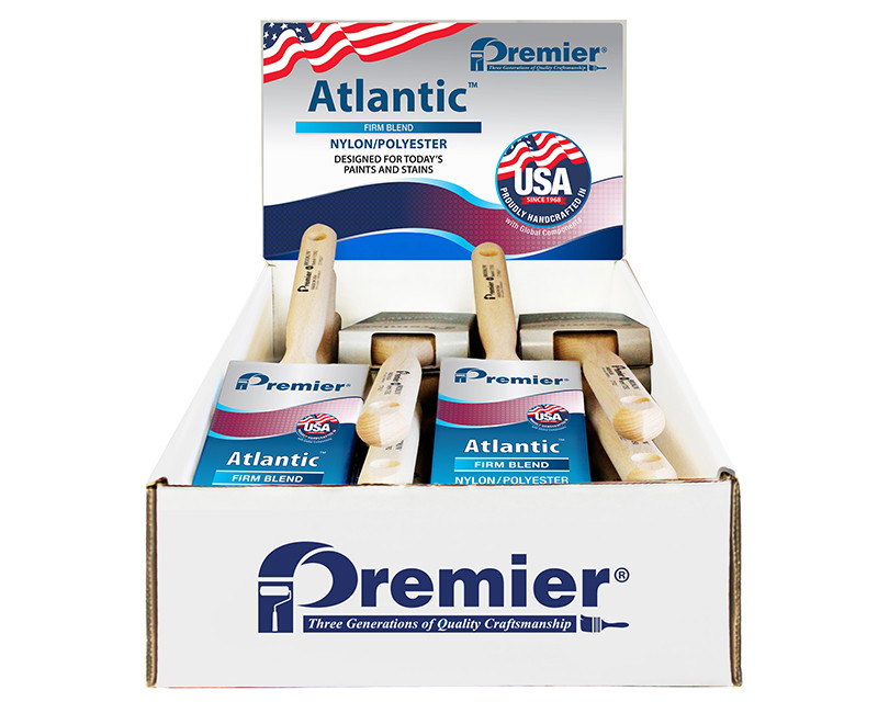 16PC ATLANTIC 2-1/2" ANGLE SASH BRUSH COUNTER DISPLAY