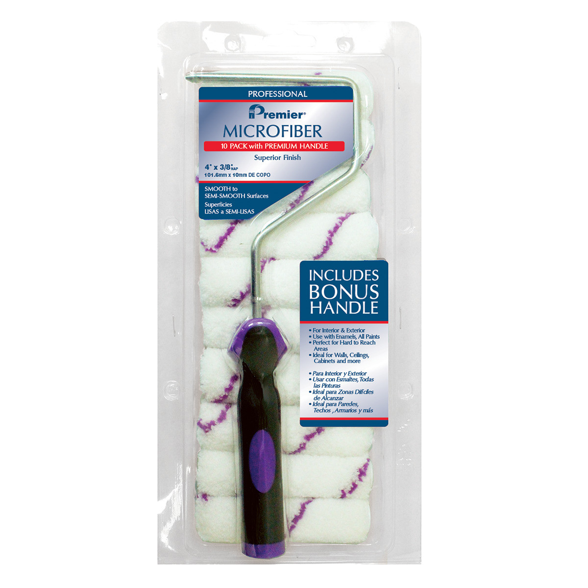 4" X 1/2" MICRO FIBER MINI ROLLER 10PK