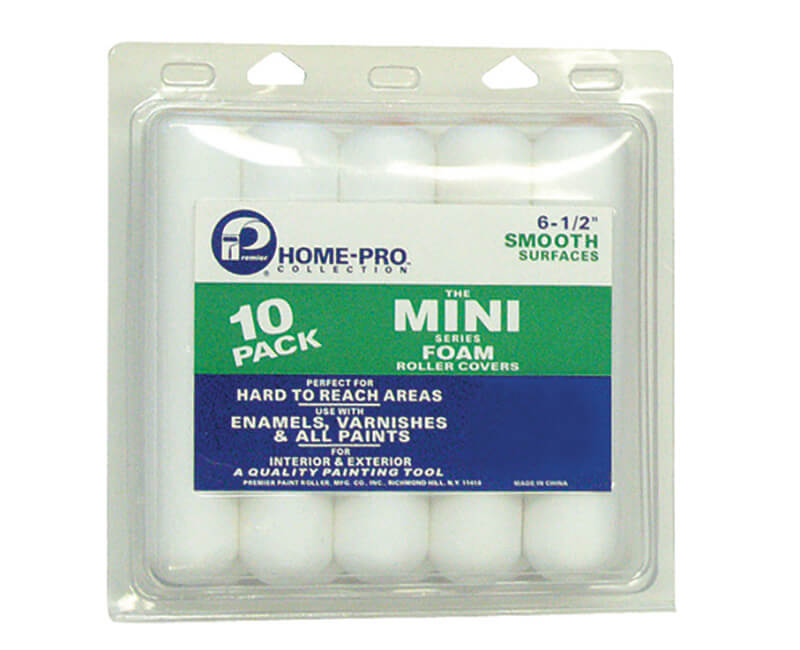 6-1/2" Hi-Density Foam Mini Roller - 10 Pack