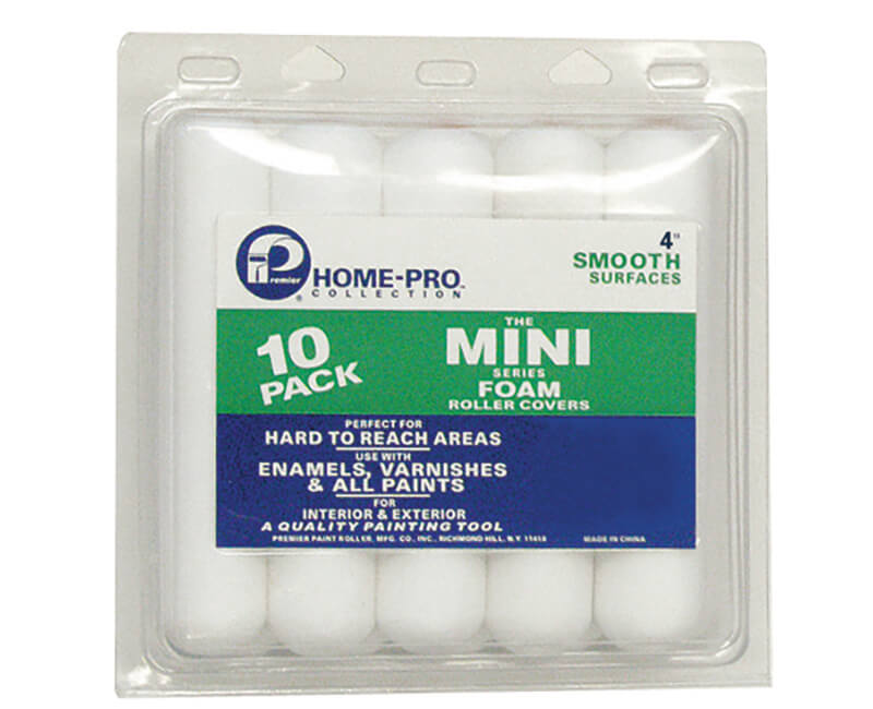 4" Hi-Density Foam Mini Roller - 10 Pack