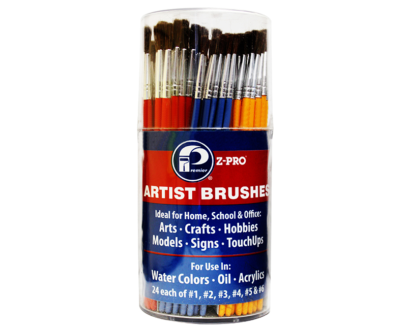 Artist Brush Cylinder - 144 Pieces