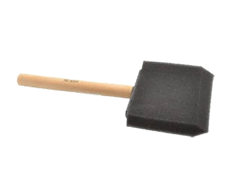 3" High Density Foam Brush - Sanded Wood Handle