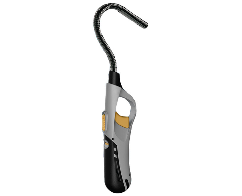 FLEXIBLE LIGHTER FIXED STEM AND WIND PROOF ADJUSTABLE FLAME WITH ERGO HANDLE REFILLABLE