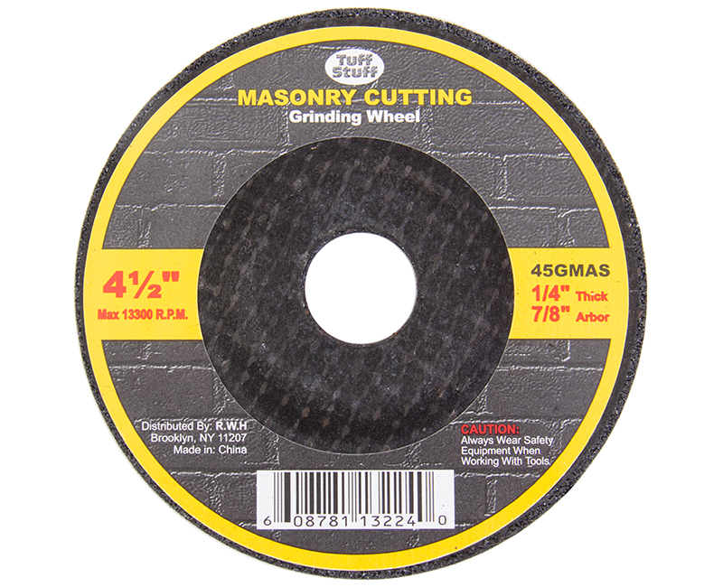 4-1/2" X 1/4" X 7/8" Arbor Masonry Grinding Wheel